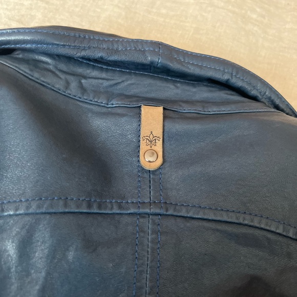 Cobalt blue Mackage, leather jacket. - Picture 5 of 11